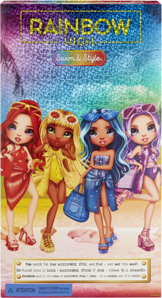 RAINBOW HIGH SWIM ET STYLE POUPEE MANNEQUIN 27 CM - SKYLER BLEU