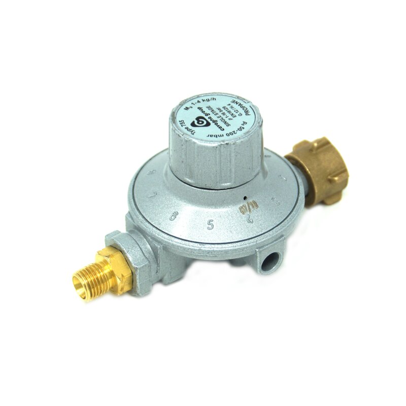 Cavagna Gasdruckregler Typ 755 - 50-200mbar G.12 ->G 1/4 LH - 11 Stufen