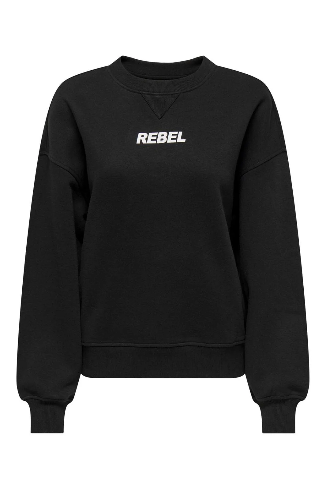 Only Onlsofia L/S Word O-Neck Swt 4564505 black rebel
