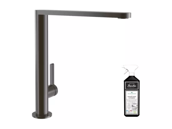 Robinet cuisine VILLEROY ET BOCH Finera anthracite + nettoyant