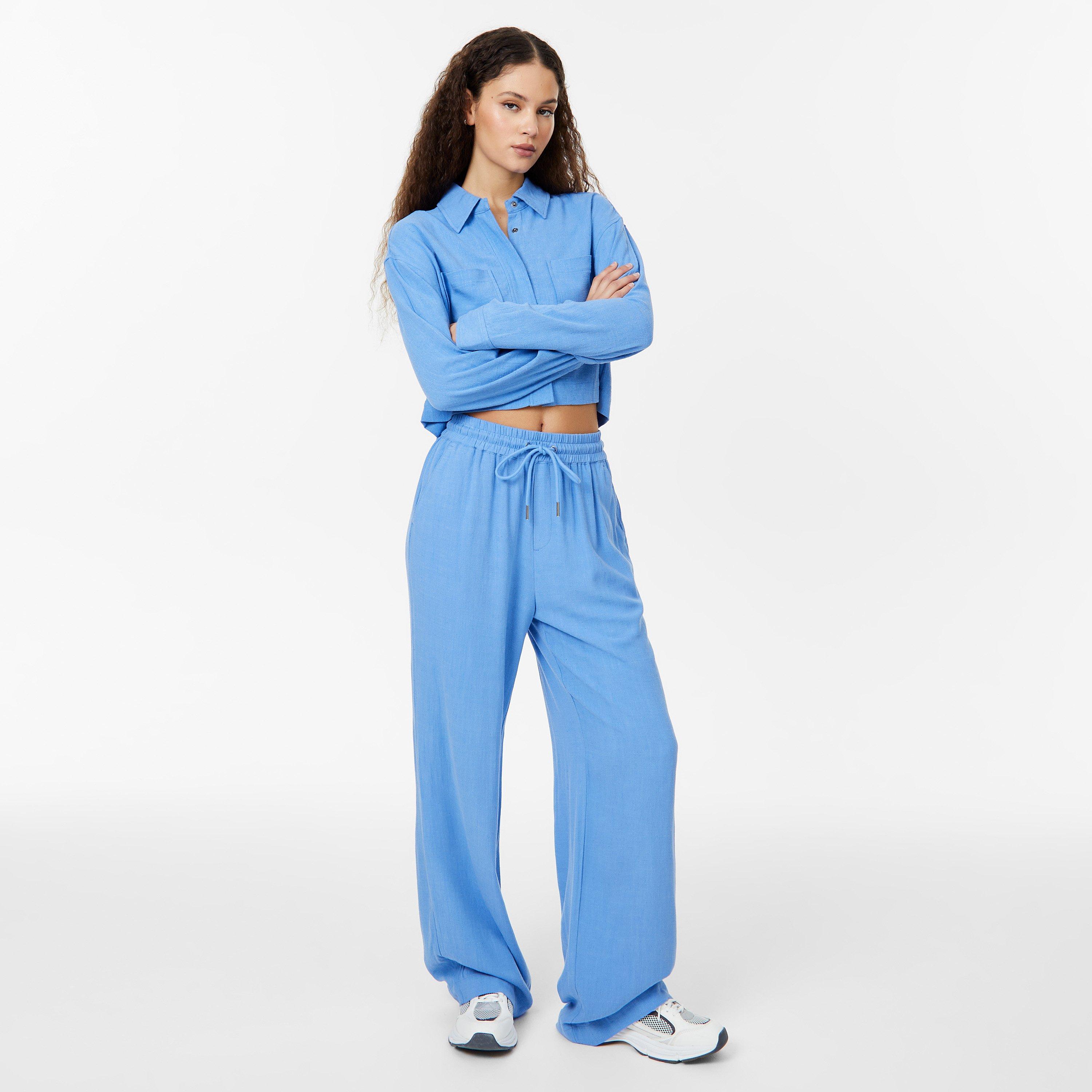 Jack Wills JW Linen Blend Wide Leg Trousers