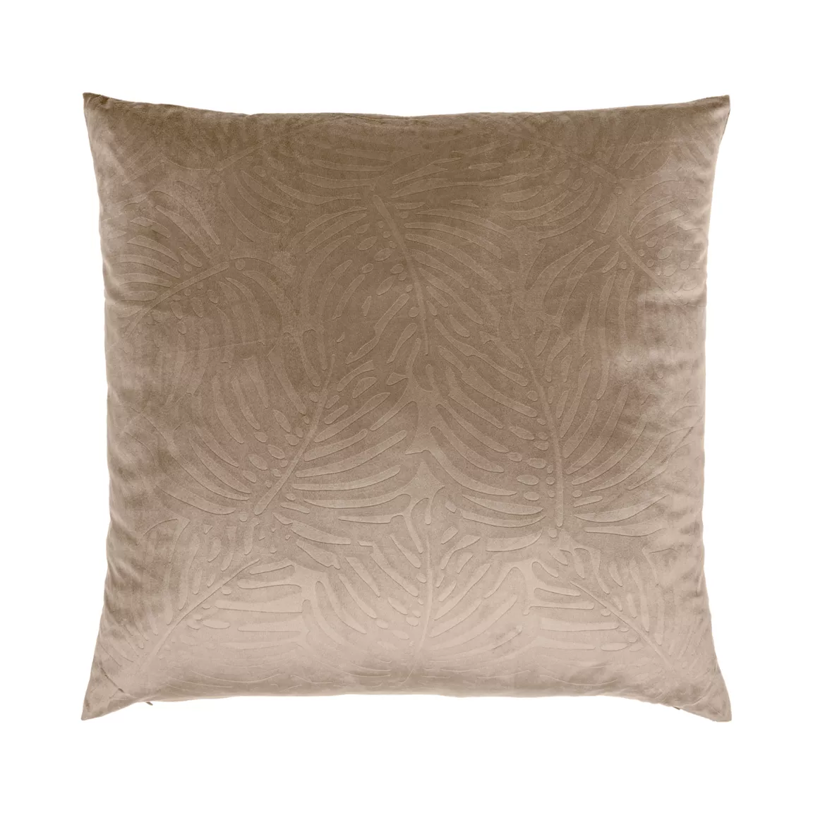 Coussin carré velours (60 x 60 cm) Fern Taupe