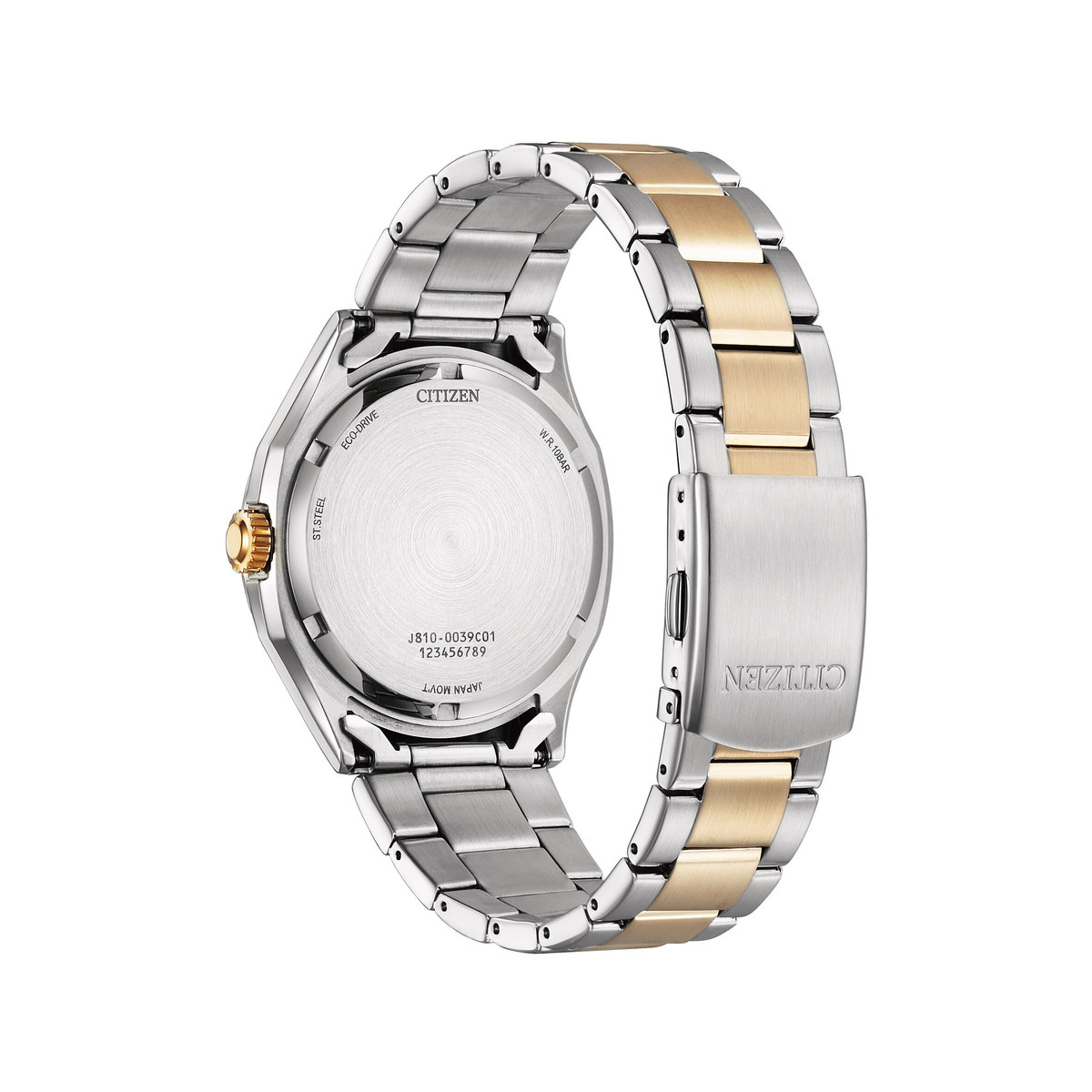 Montre CITIZEN platform classic homme eco-drive bracelet acier bicolore jaune