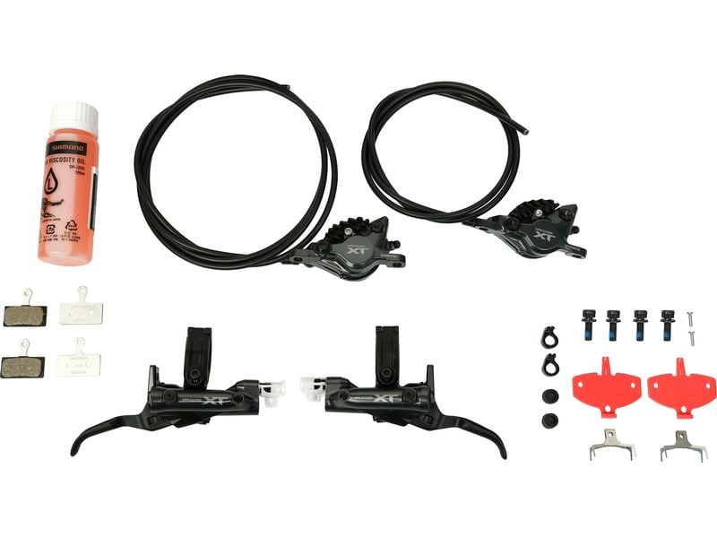 Shimano Scheibenbremsen-Set XT BR-8200 mit BL-8200 Upgrade- Zuverlässige 2-Kolben-Bremsleistung für anspruchsvolle Trails
