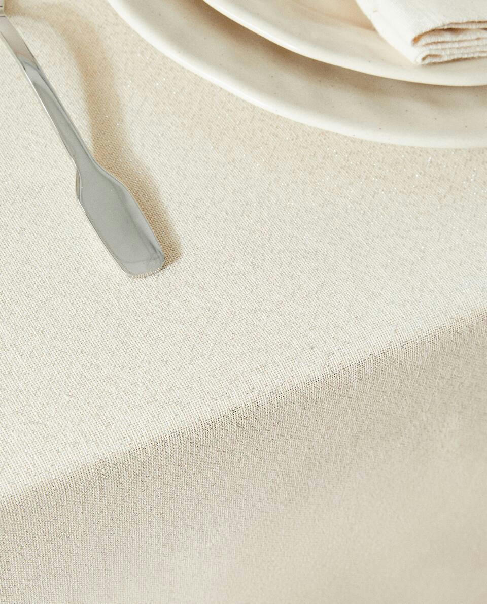 TOALHA DE MESA DE ALGODÃO COM BRILHO PARA O NATAL