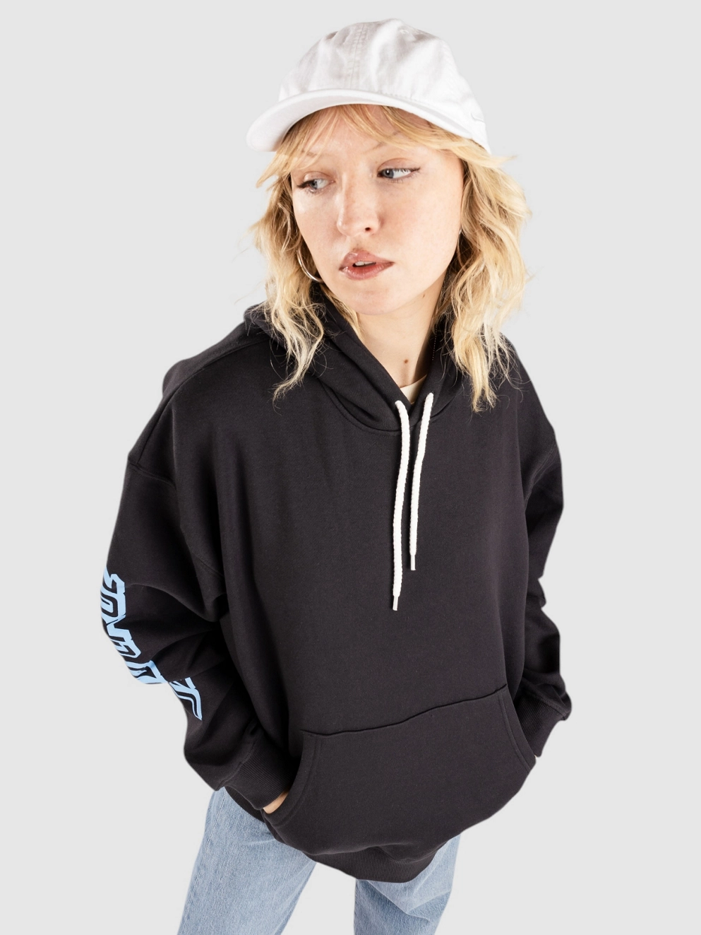 Santa Cruz Crescent Strip Hoodie black wash