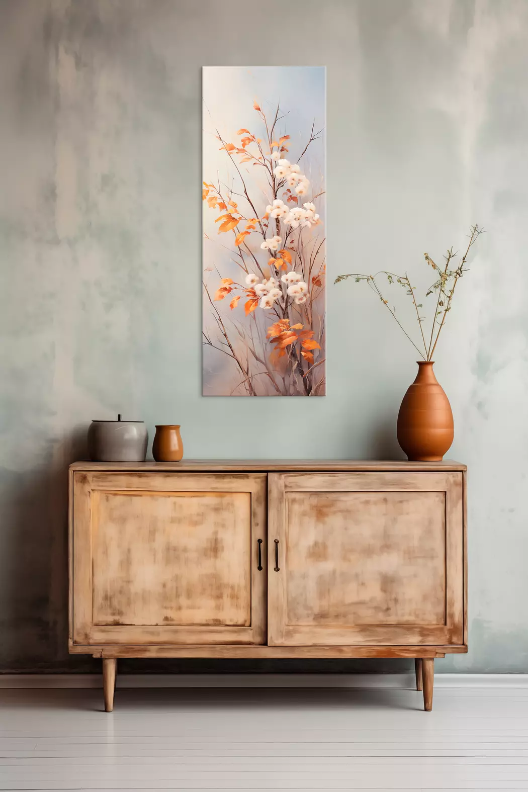 Wandbild 30 x 80 cm Soft Nature On Grey VI