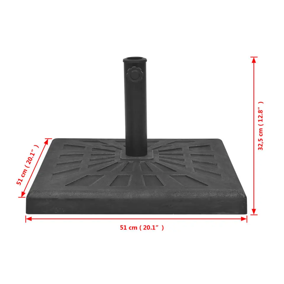 vidaXL - Parasolvoet - Zwart - Staal