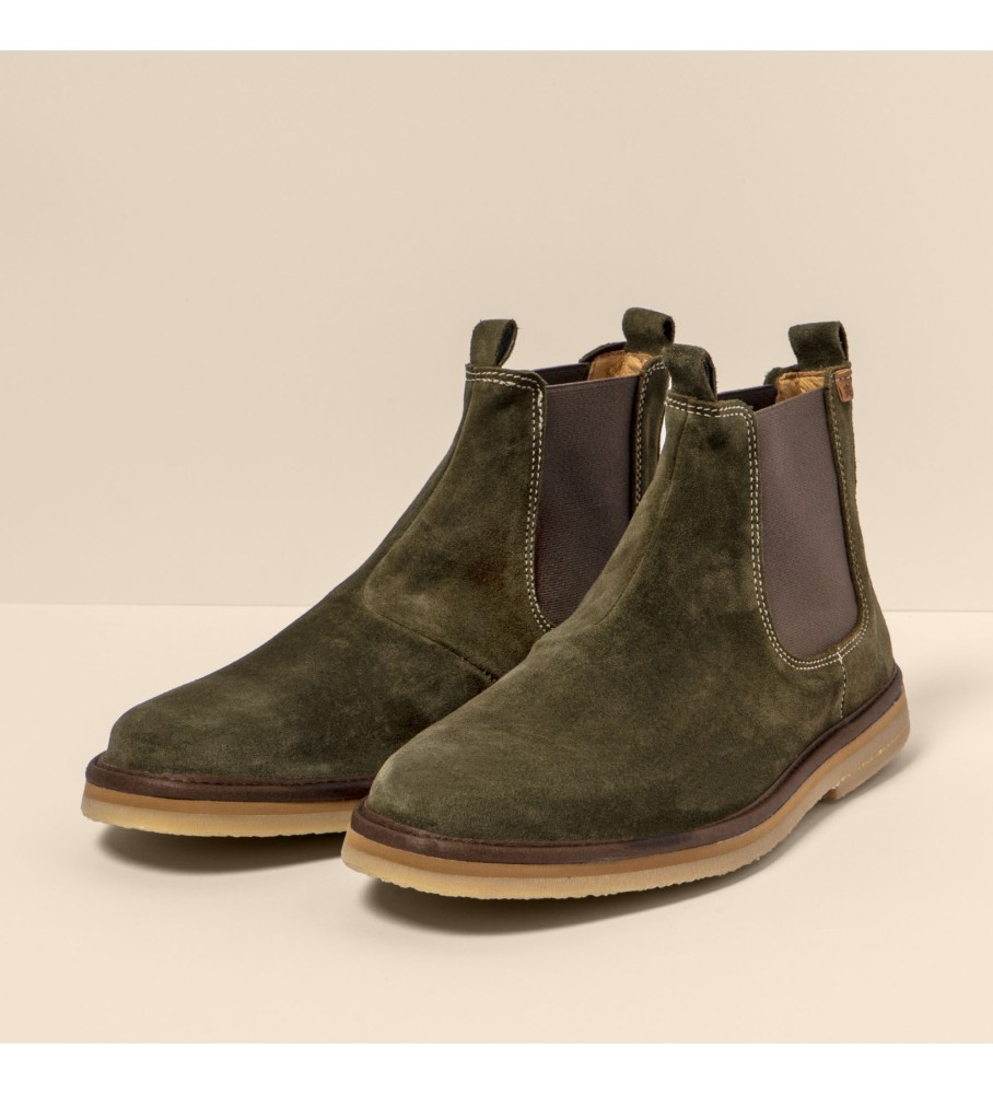 Botas de couro Naturalist N5951 verde lenhador
