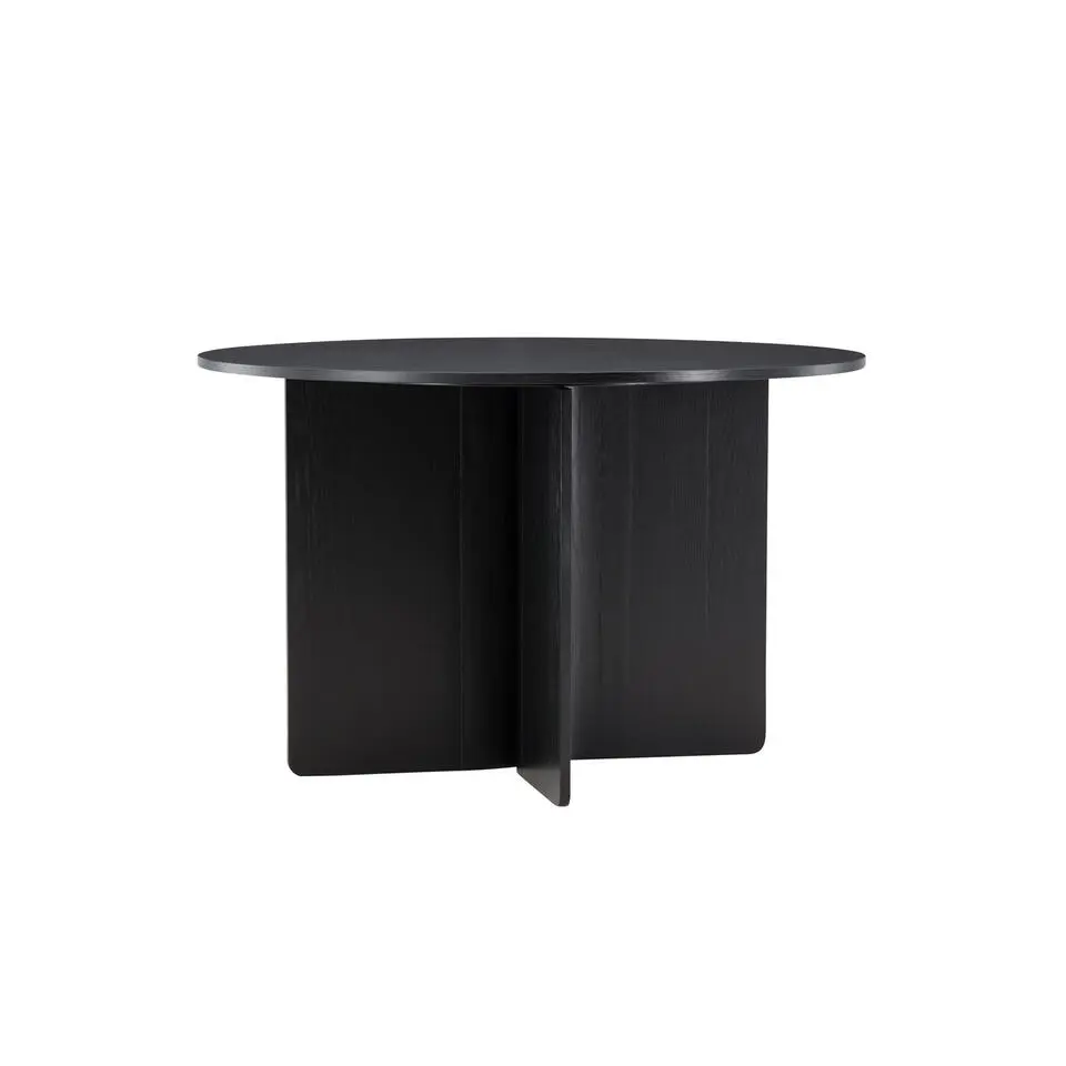 Eettafel Rond - Zwart MDF - 120x120x76cm - Tyresö