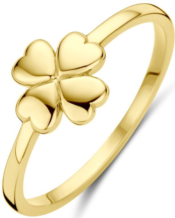 14K - Geelgoud Ring - Klavertje 4031650 - 18.50 - 8mm Breedte
