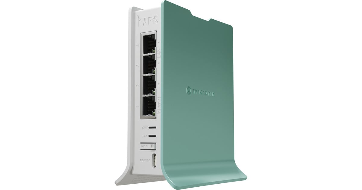 MikroTikhAP ax lite (L41G-2AXD) access point  (Wit/groen, Qualcomm IPQ-5010 CPU, WiFi 6)