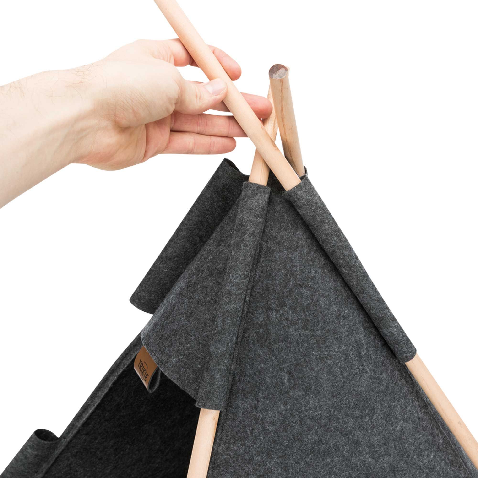 Hunde Zelt Tipi - Diese geräumige Hundehöhle ist die ideale Wohnungshütte für kleine Hunde