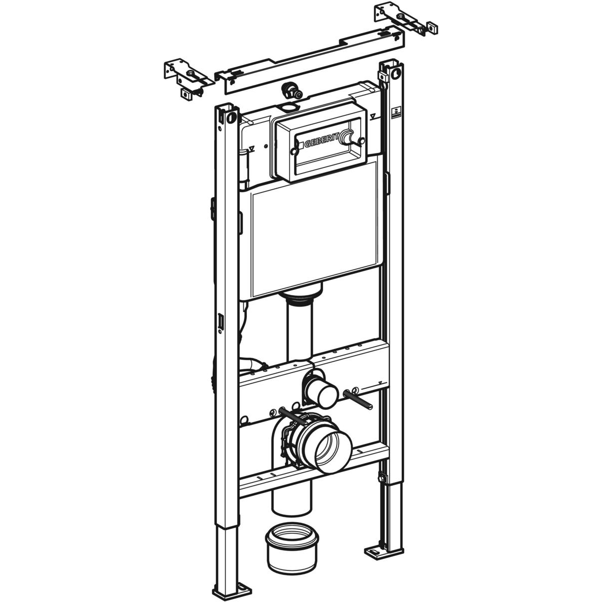 Geberit Duofix UP100 WC-element met inbouwreservoir basic H112cm
