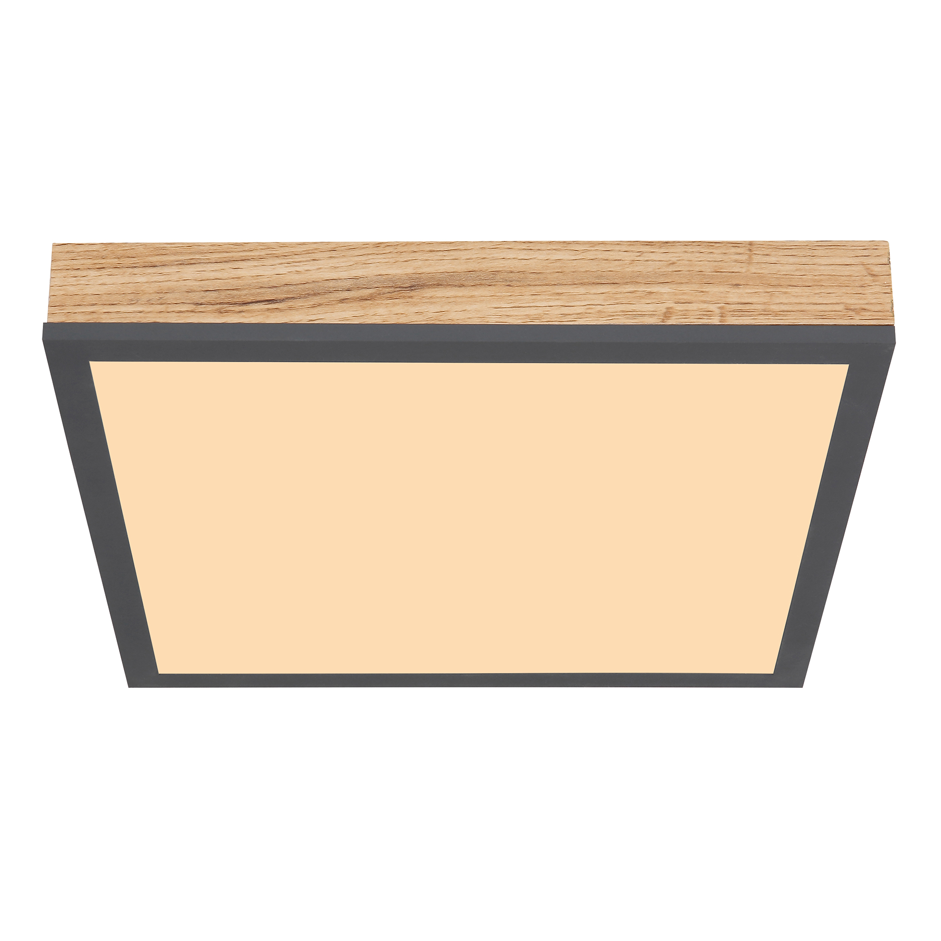 LED-Deckenleuchte - graphit-Holzoptik-opal - 30 cm