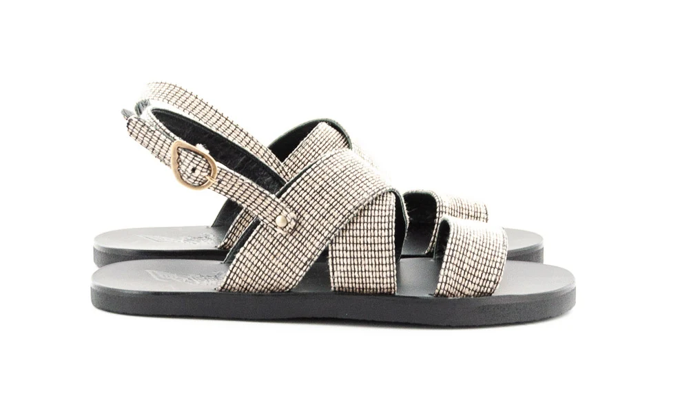 ANCIENT GREEK SANDAL - SAND MILTOS BLACK