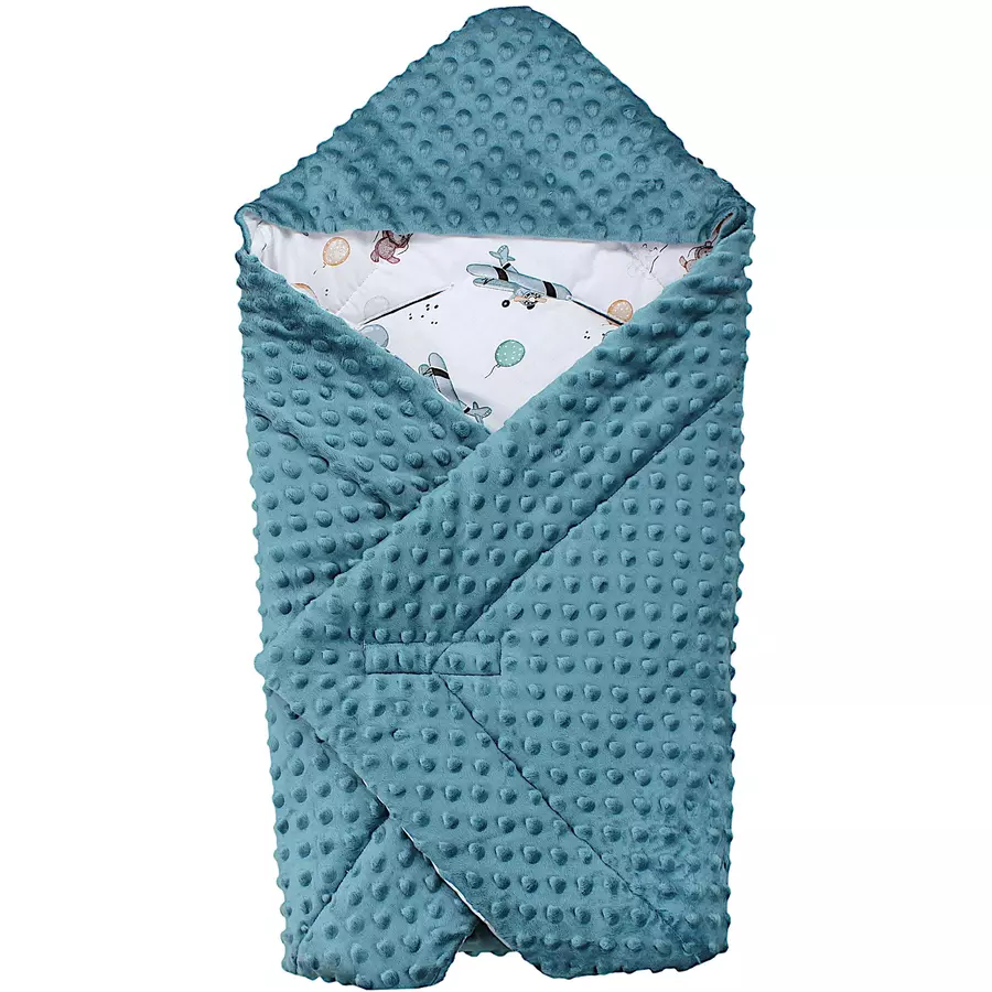 TupTam Baby Winter Einschlagdecke für Babyschale Wattiert grün