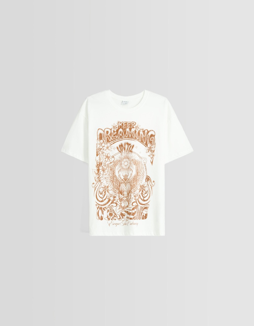 Camiseta de manga curta com estampa