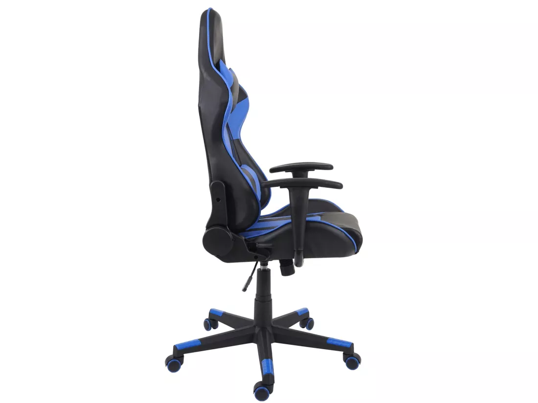 Chaise de bureau MCW-F84, noir/bleu