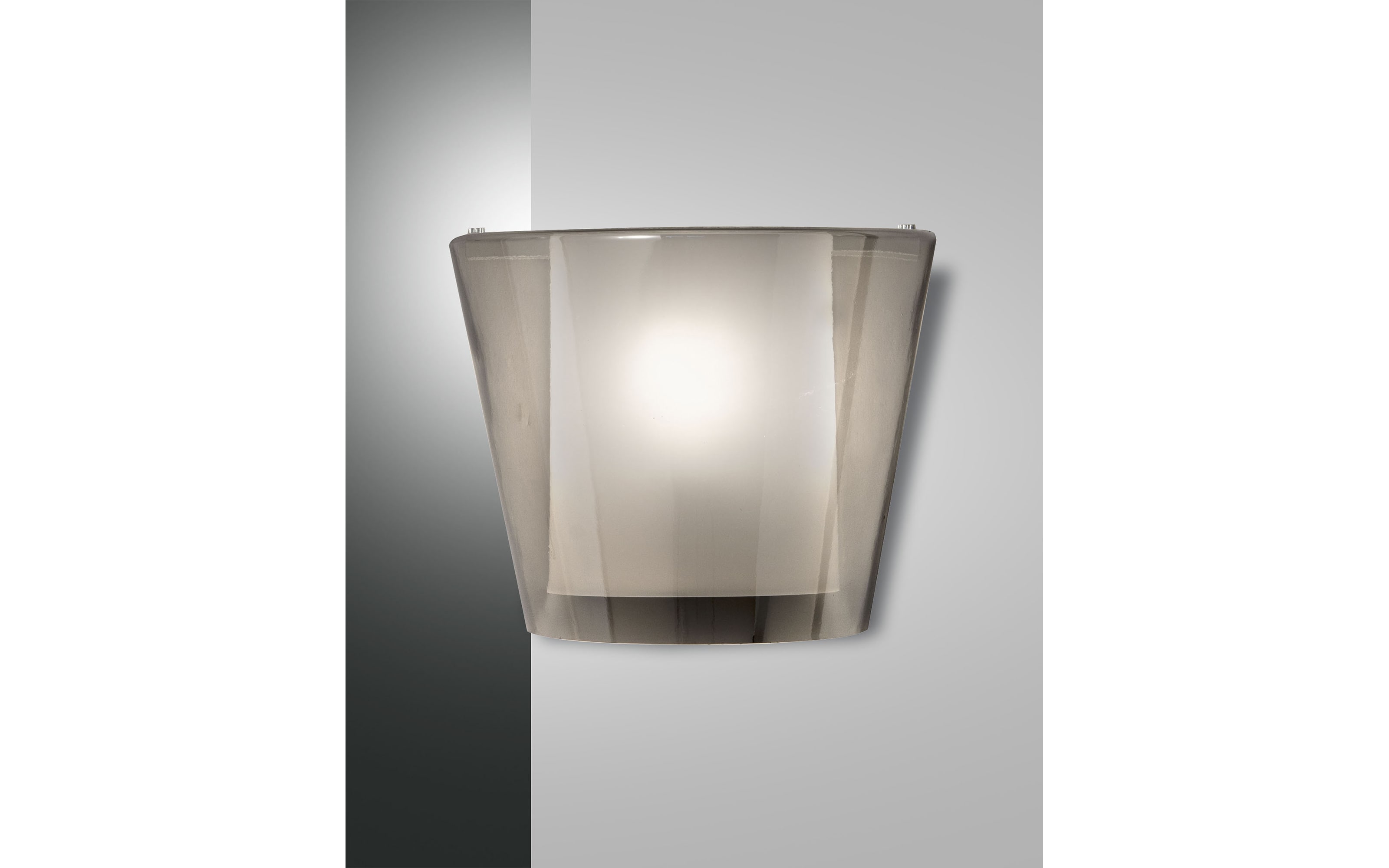 Wandleuchte Viki, grau transparent, 24 cm