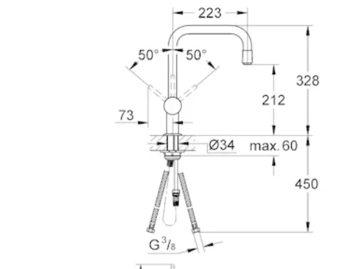 Grohe Minta Etgrebs - køkkenbatteri. krom 32067000