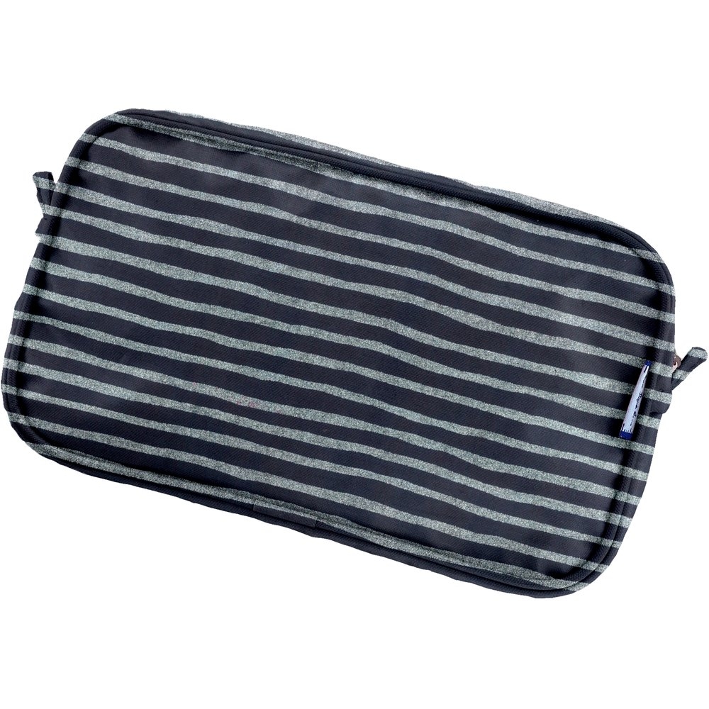 Pochette Banane Rayé Argent Marine