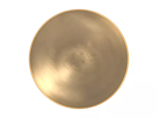 Table d'appoint ronde en métal vert d'eau et laiton D44,5 cm - Lyne