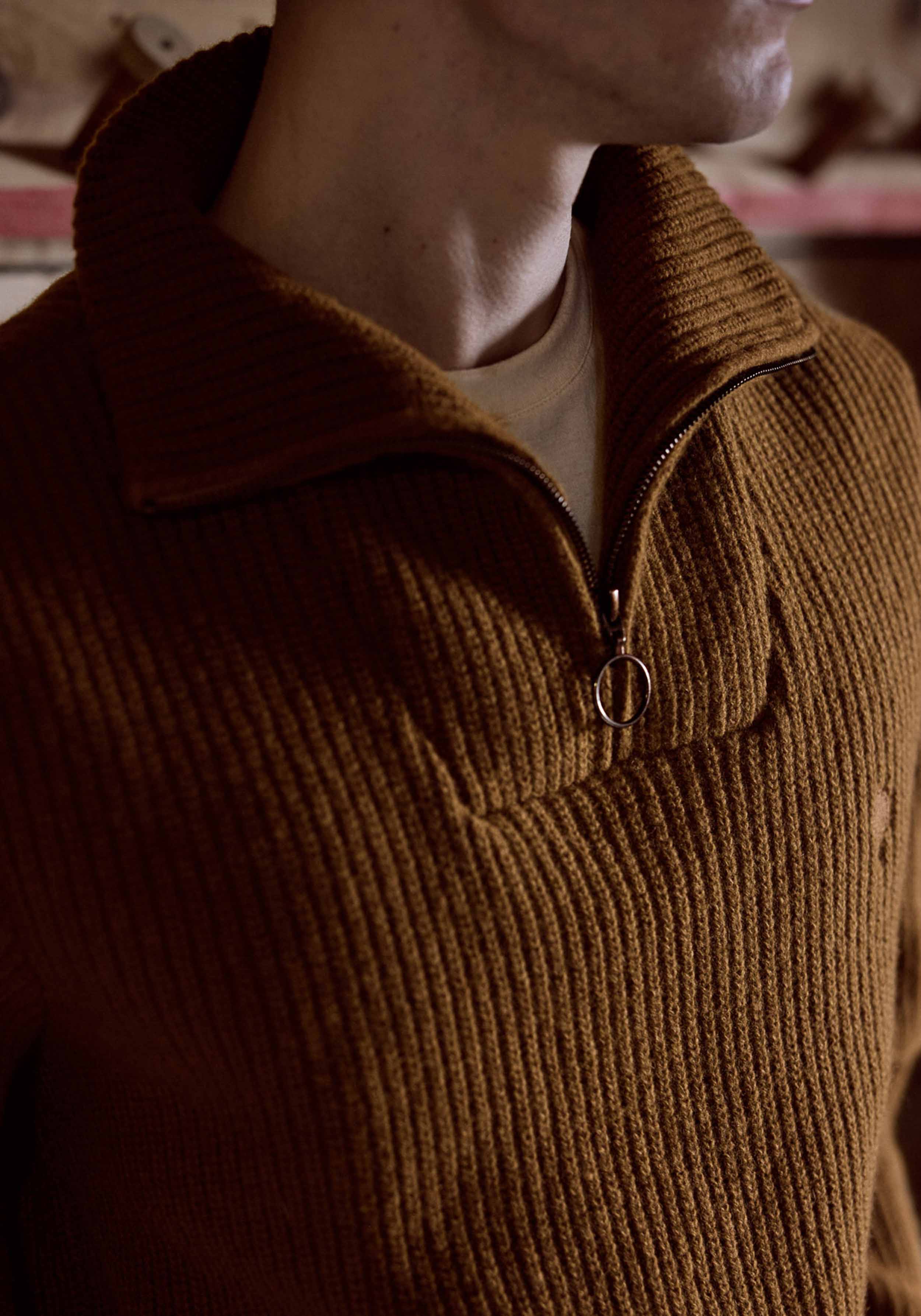 Faguo Strickpullover Ardenne Knitwear Cognac