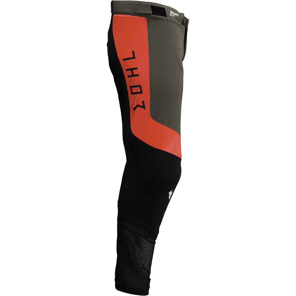 Thor Motocross - Pantalon Prime Status Noir / Kaki / Orange