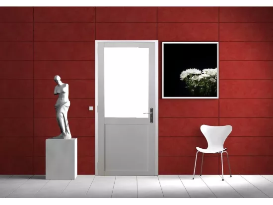 Bloc Porte Atelier Blanc Sans Meneau H204 X L83 Poussant Gauche Cotes Tableau +poignée Gd Menuiseries