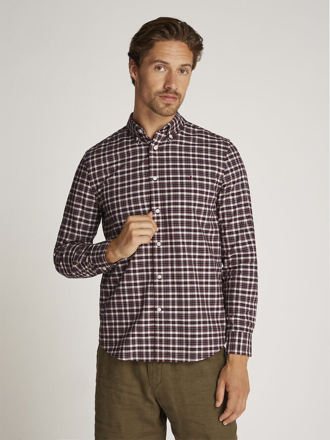 Tommy Hilfiger OXFORD LUMBER PLAID SF SHIRT Deep rouge / allover