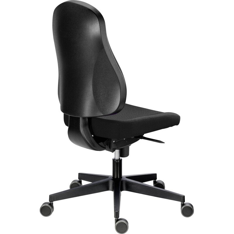 Chaise de bureau JUNE tissu - avec ou sans accoudoirs - Réglage profondeur d'assise - Mécanisme Synchrone - Pieds Noir