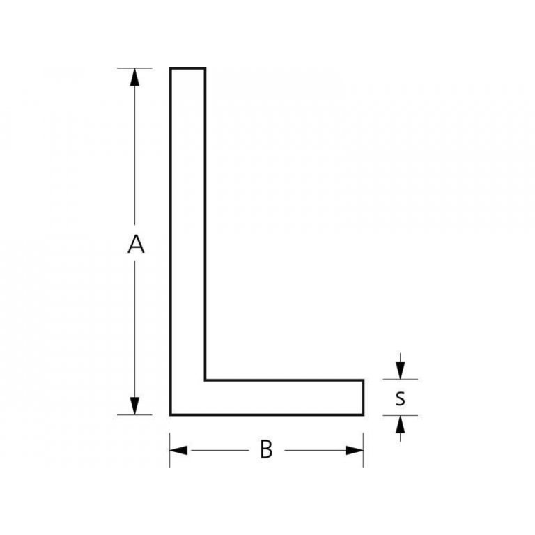 Messing L-Profil, ungleichseitig