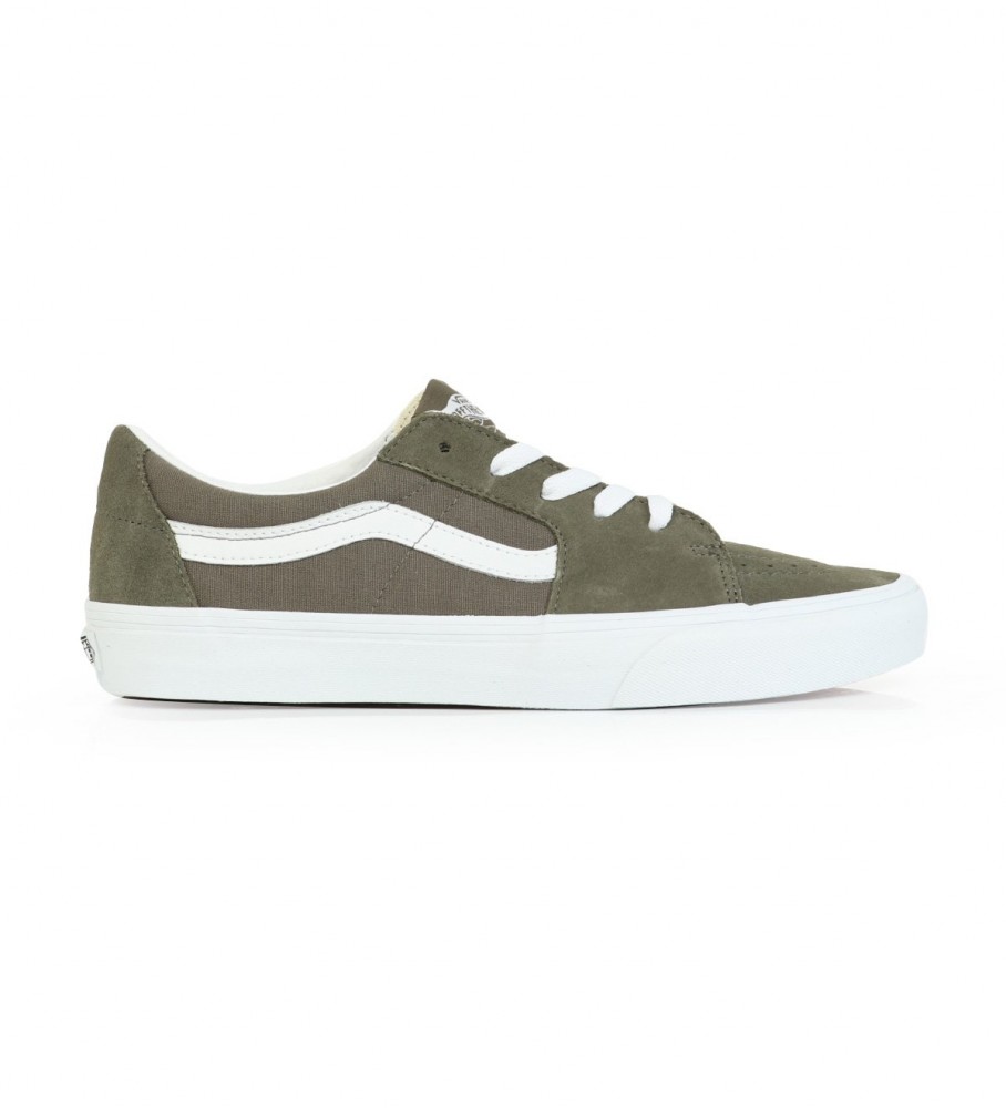Tênis Vans Sk8-Low de camurça verde