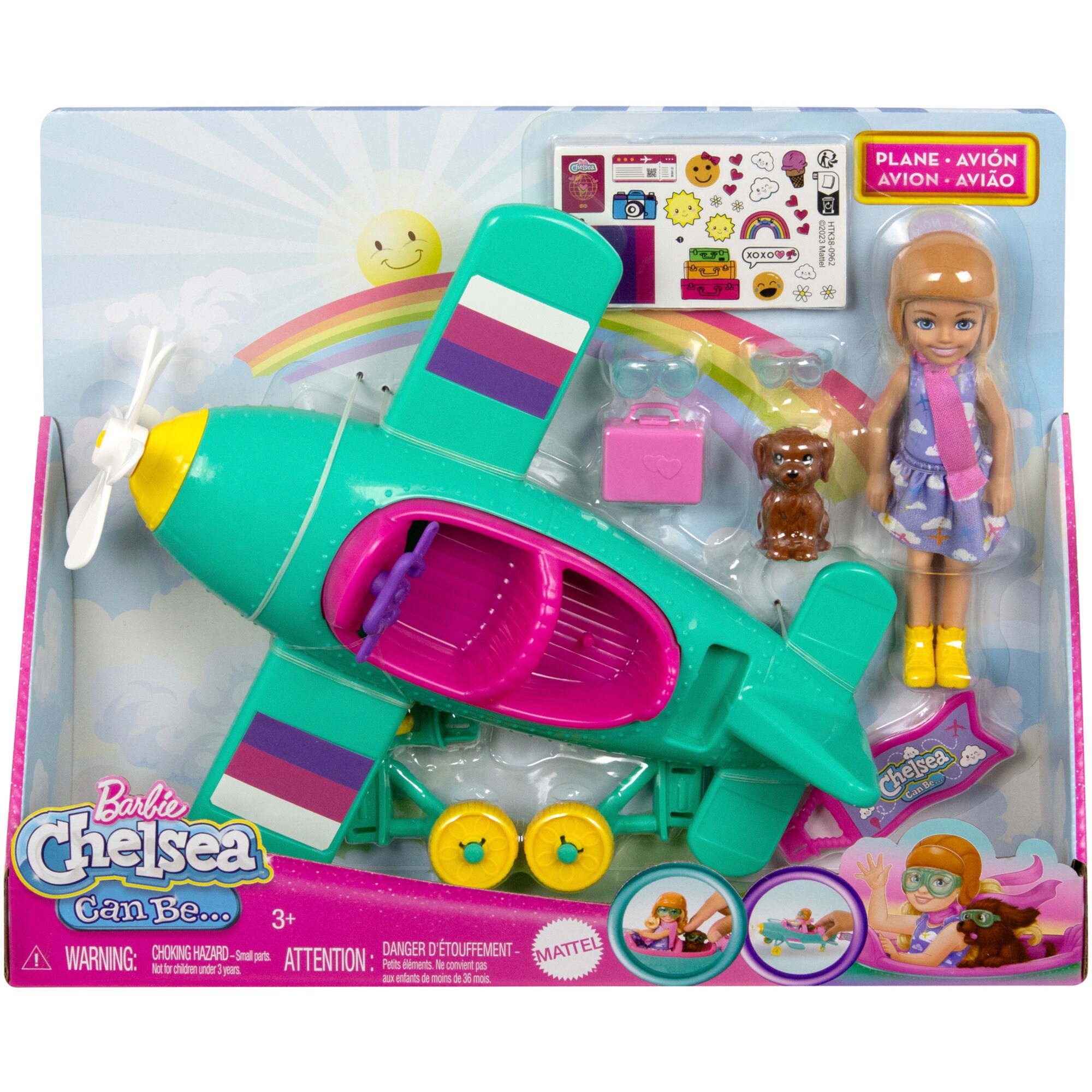 Mattel Puppe Barbie Family & Friends New Chelsea Can Be Plane