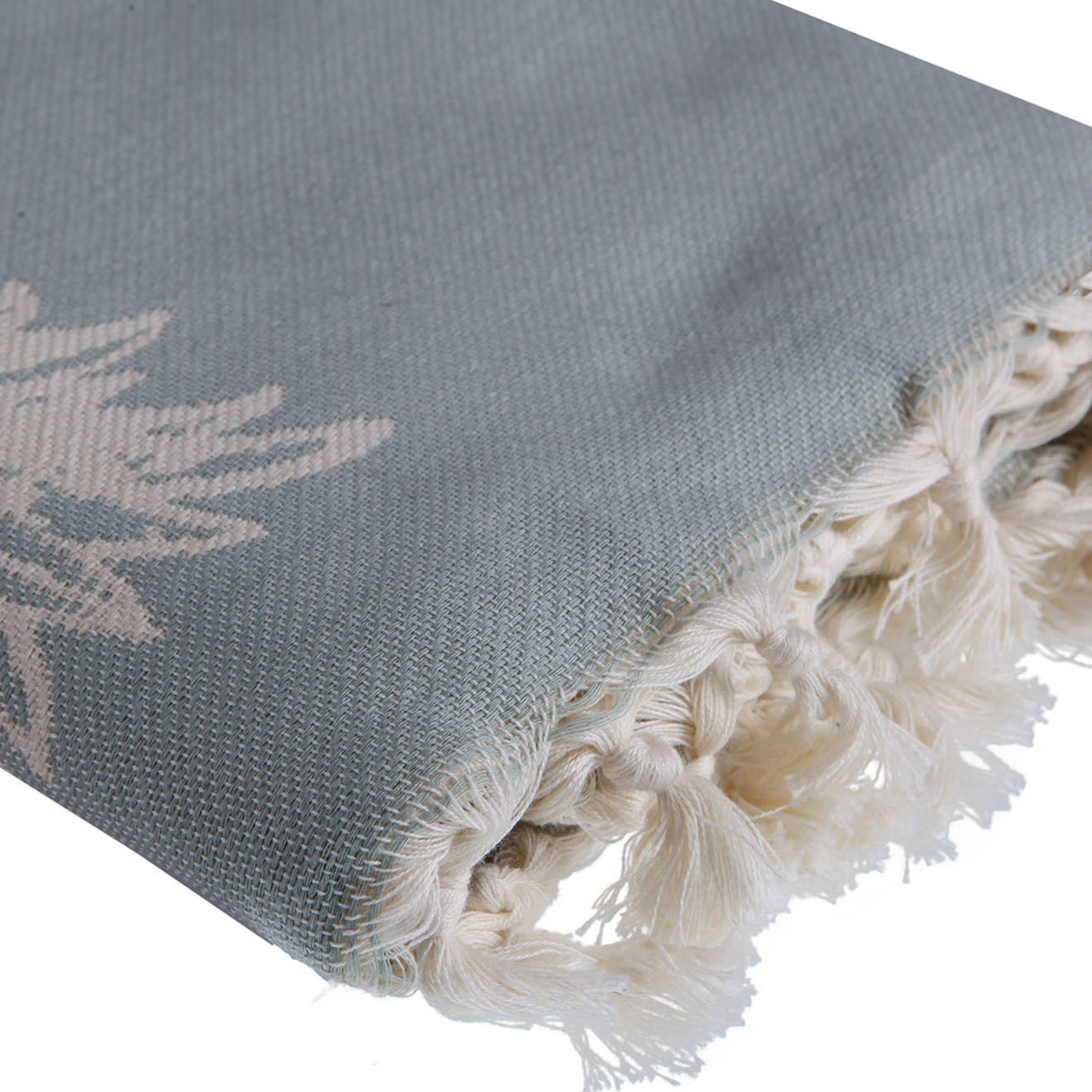 Febronie Fouta reversible Ananas gris - 100x200 cm