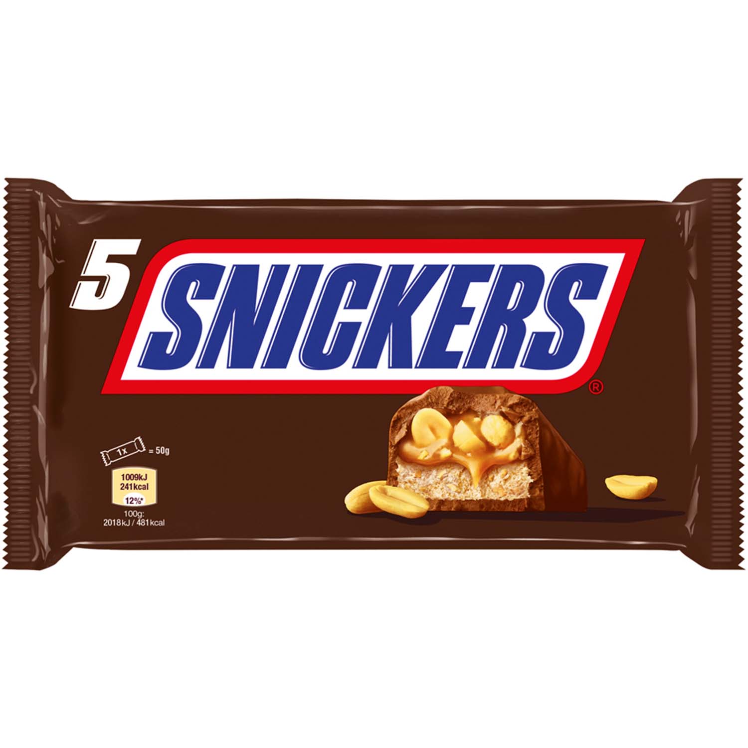 Snickers Schokoriegel 5x50g=250g MHD:2.3.25