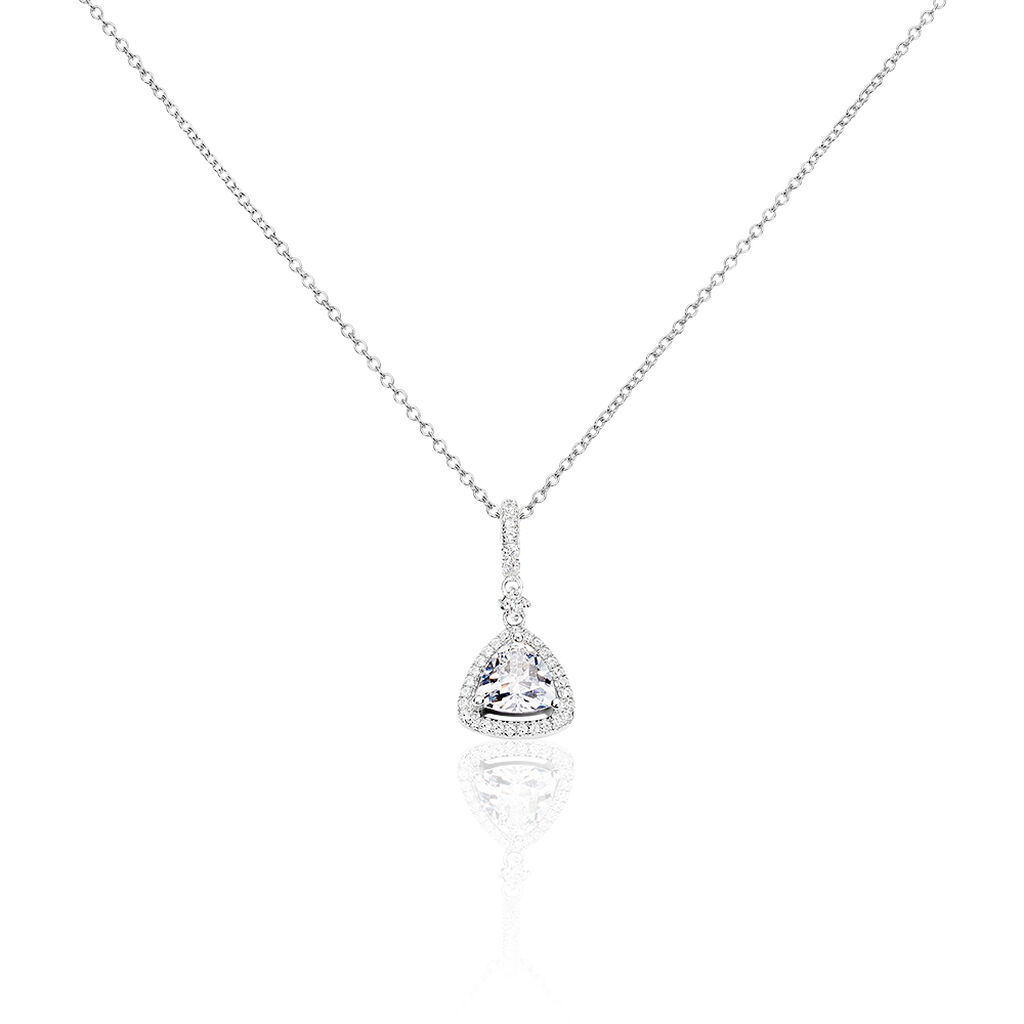Collier Amantine Argent Blanc Oxyde De Zirconium
