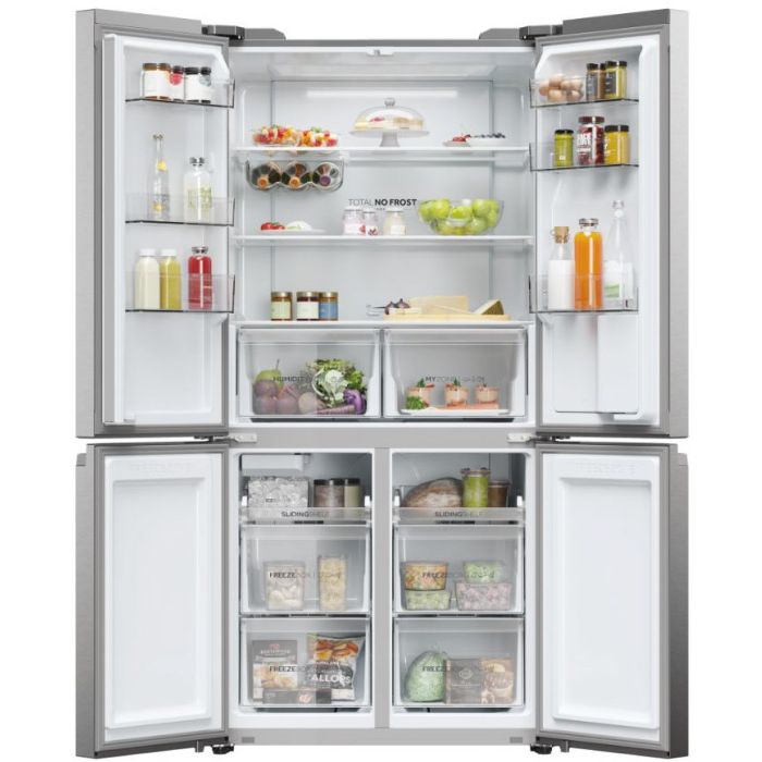Haier Side-by-Side Multi Door CUBE 90 SERIE 5 HCR5919EHMP Platinum Inox - Interner Wassertank