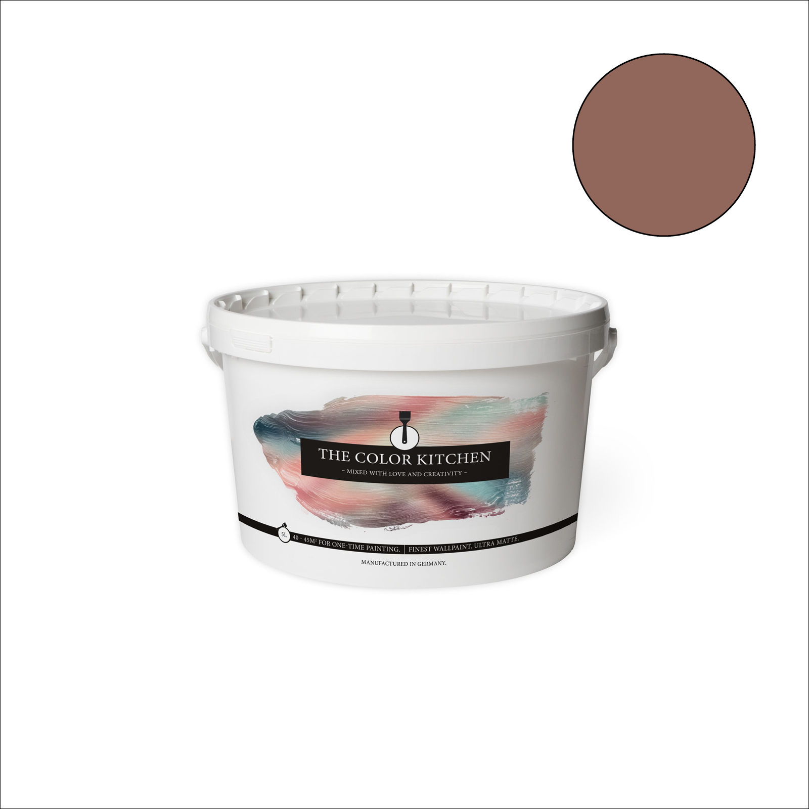 The Color Kitchen Wandfarbe Reddish Chestnut - rot matt - 5 Liter