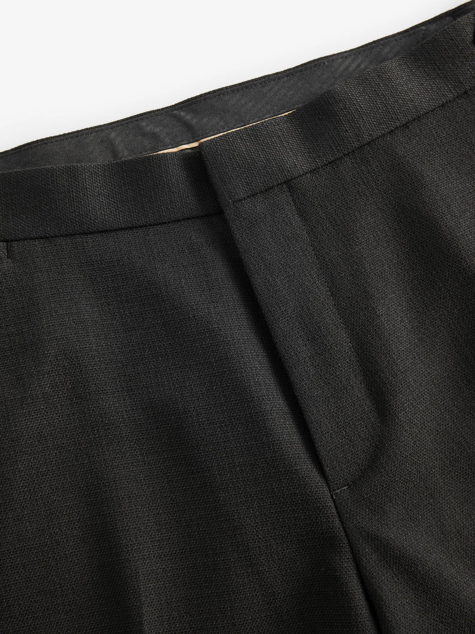 Zwart - Slim Fit - Adjustable Tuxedo Trousers With Wool