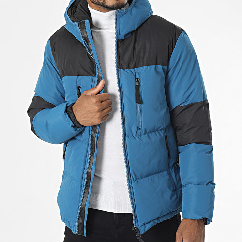 Doudoune Capuche Bleu