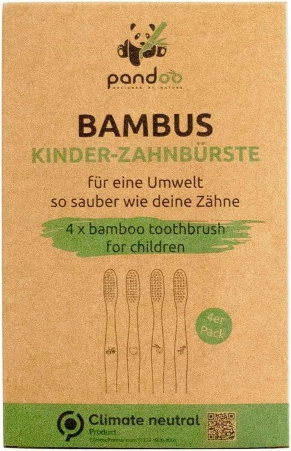 pandoo  Kinder-Zahnbürsten, 4 Stk