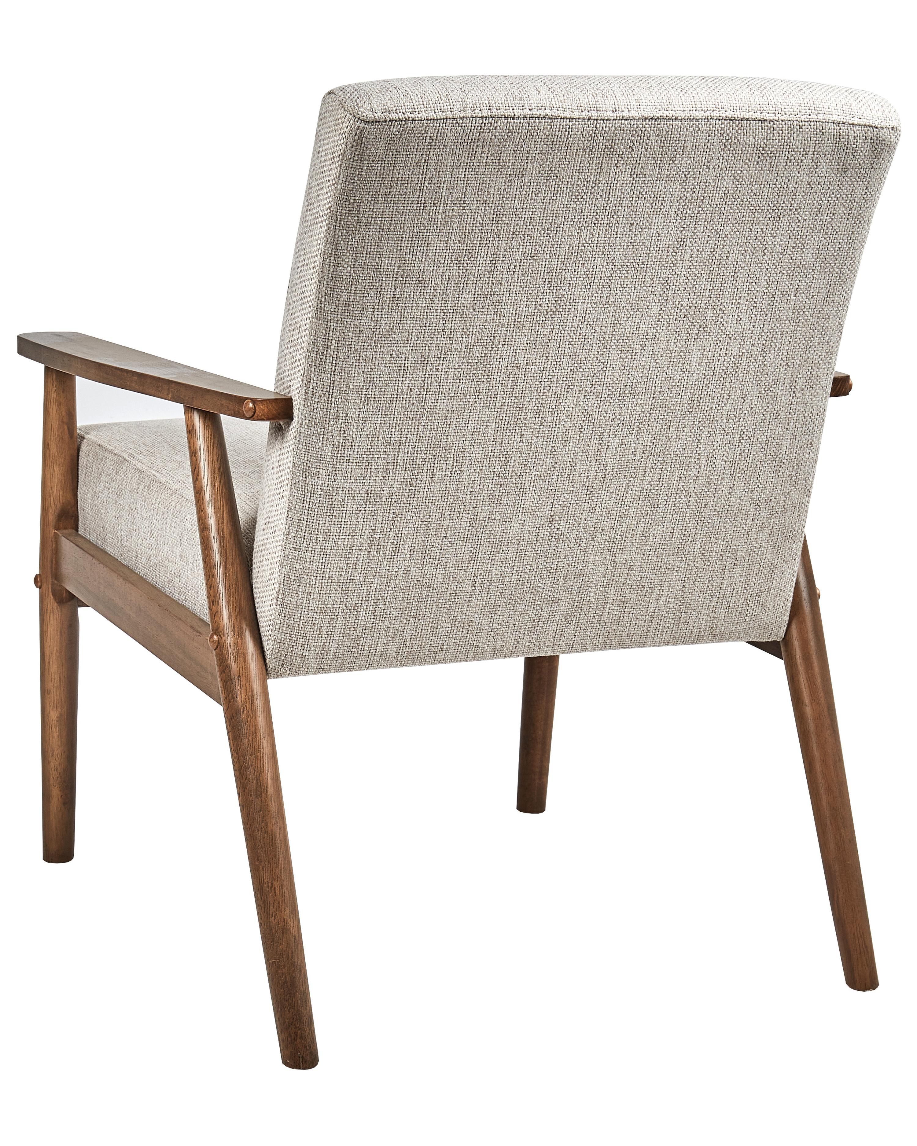Fauteuil ESRUM Stof Donkerbruin/grijs