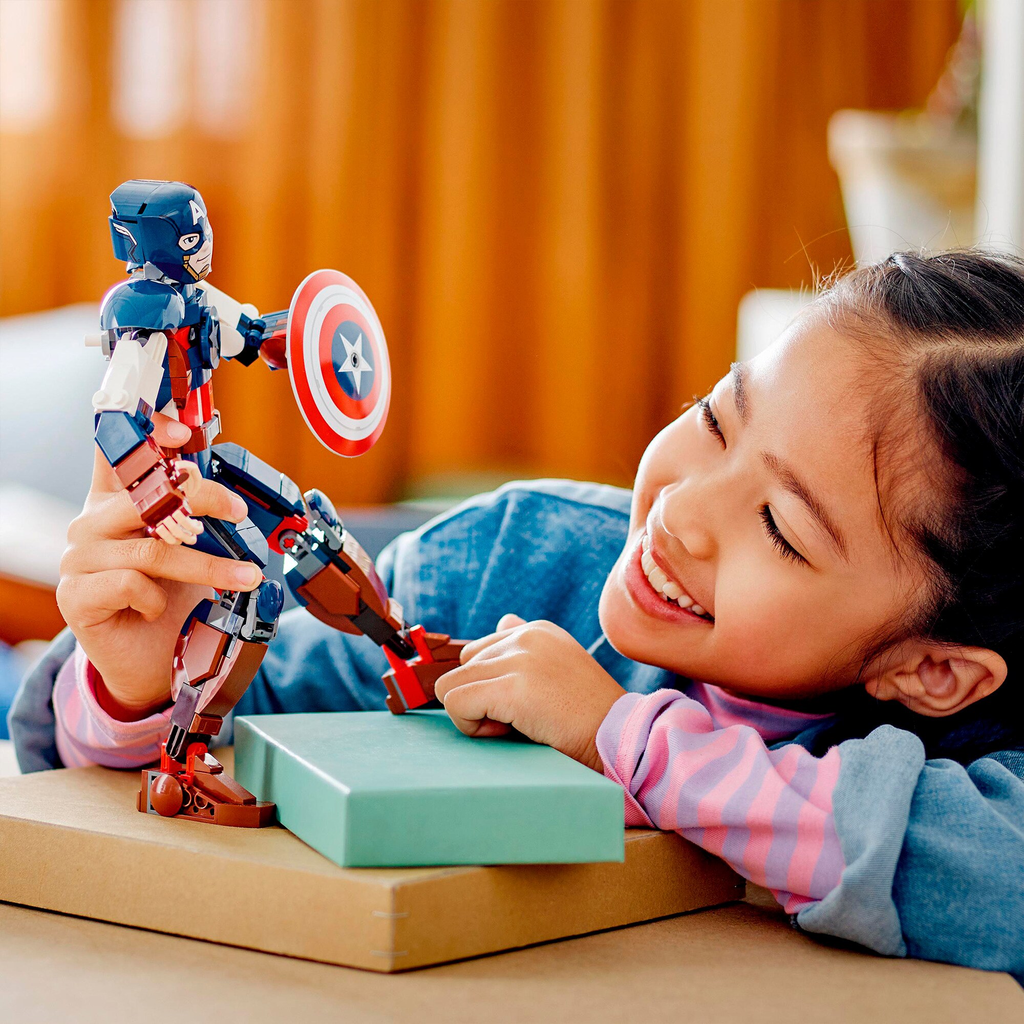 LEGO Konstruktionsspielzeug Marvel Super Heroes Captain America Baufigur