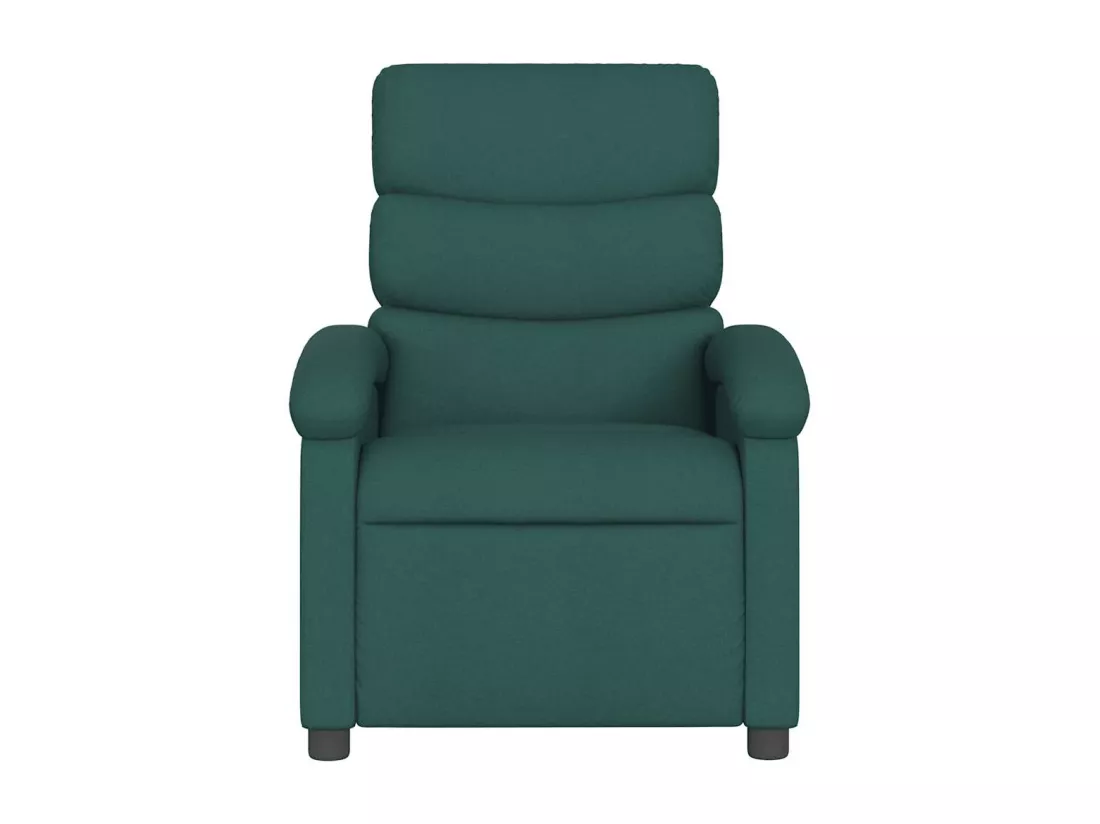 Fauteuil massant inclinable Vert foncé Tissu