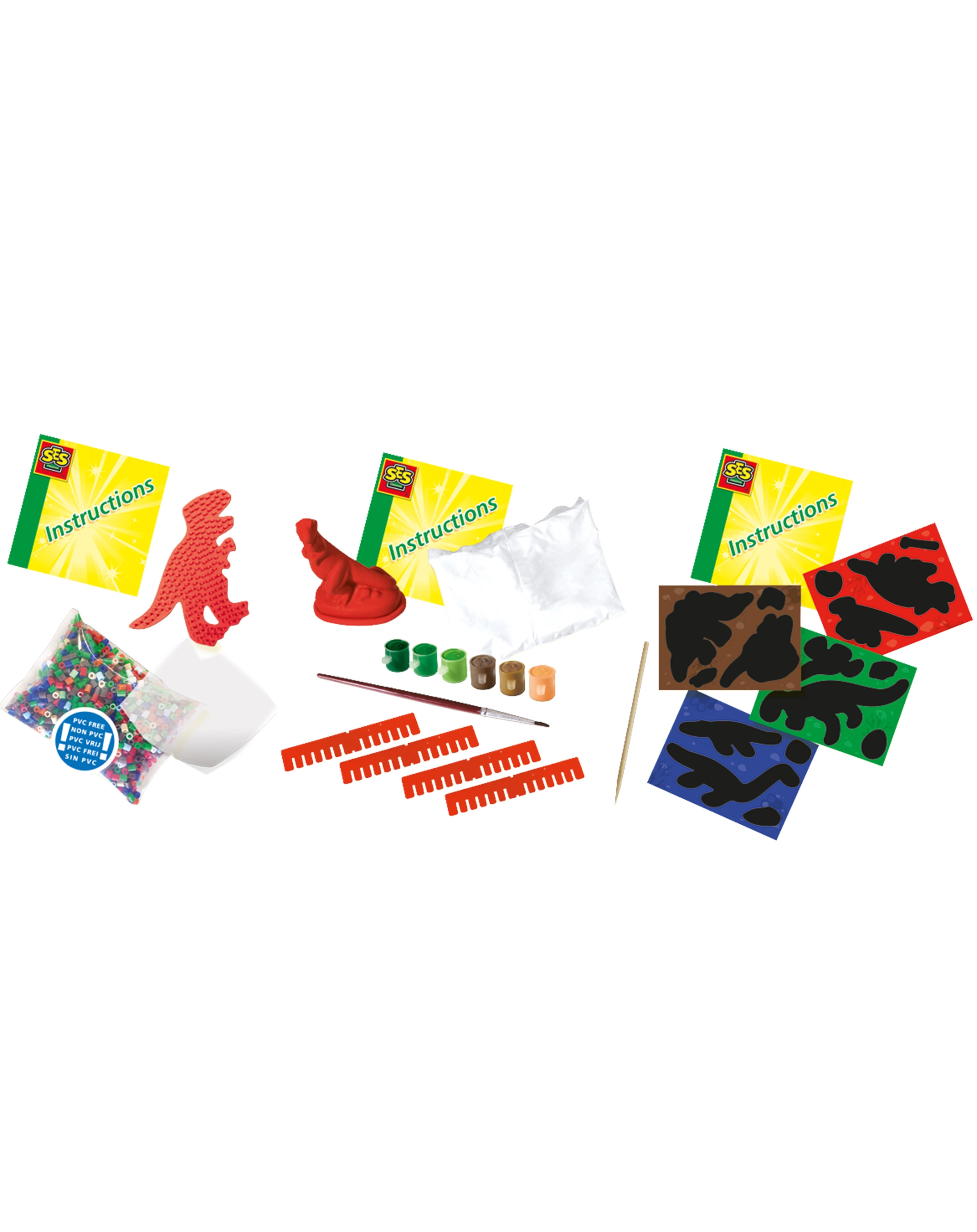 Bastelset DINOSAURIER 3-IN-1 in bunt