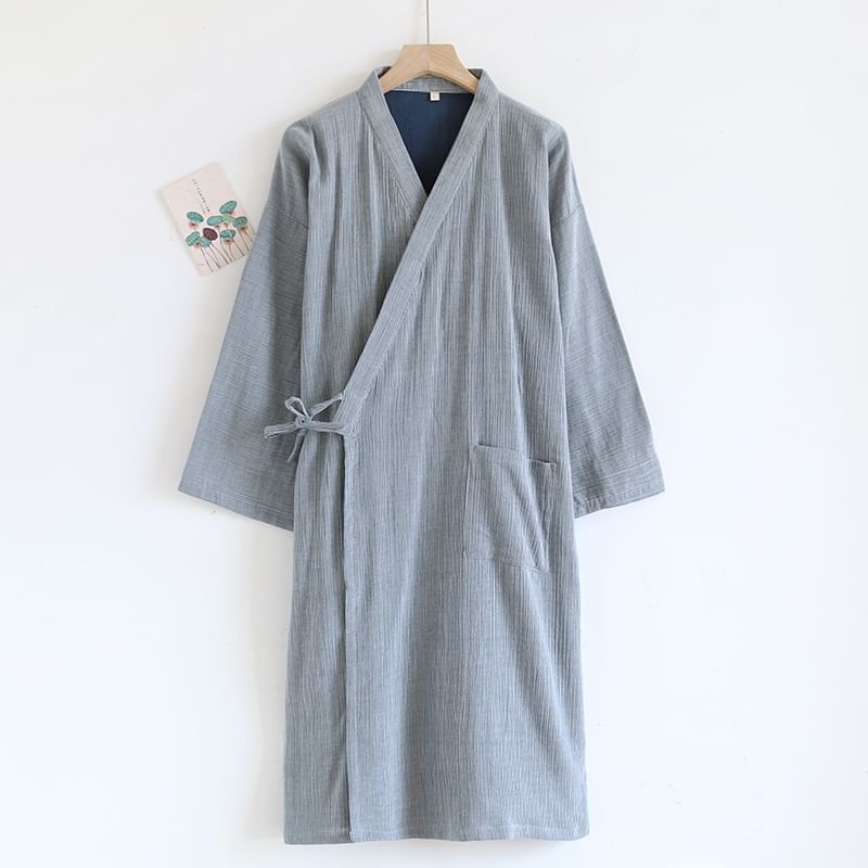 Finlies - V-hals gestreepte kimono met sashed