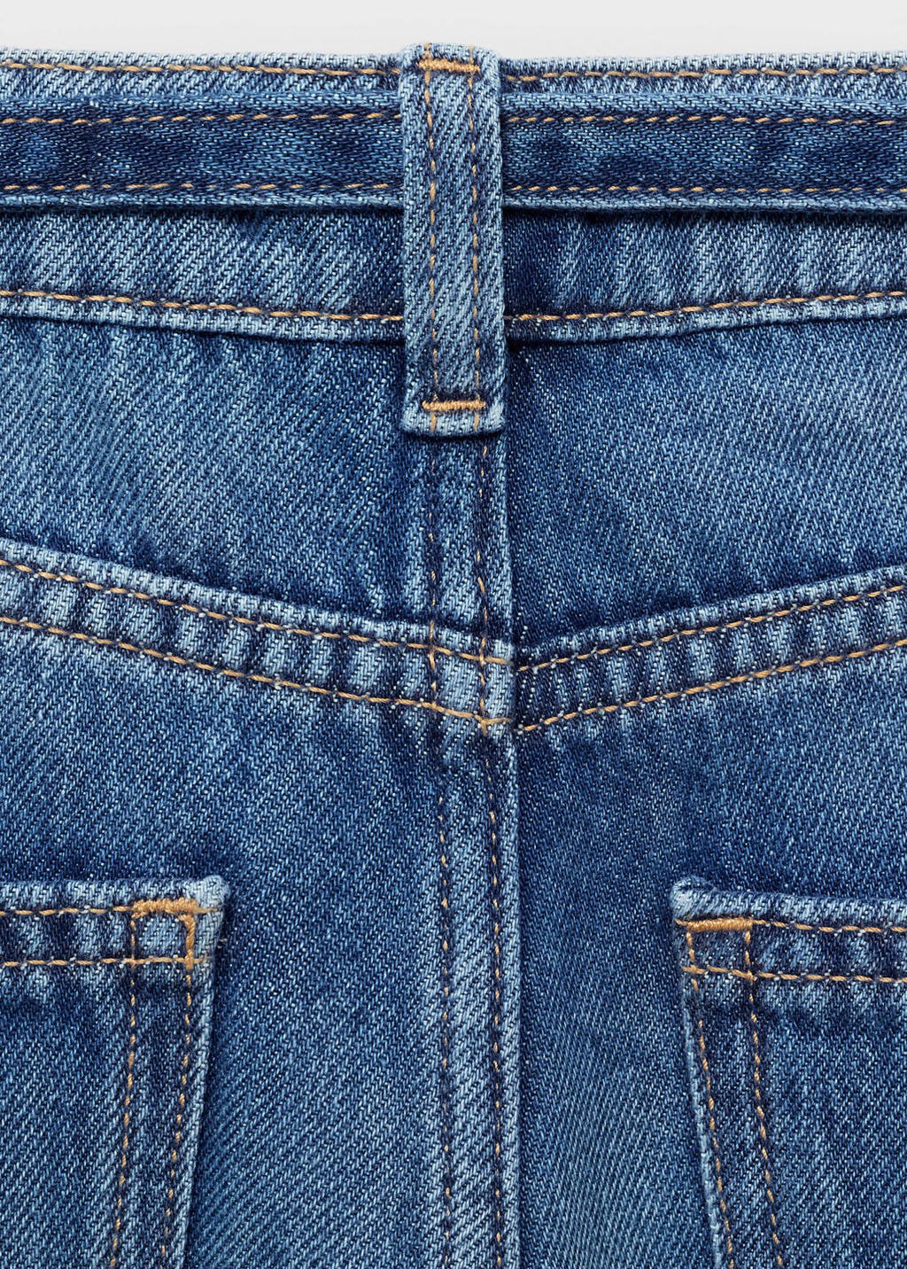 Mango Kids wide leg jeans medium blue denim