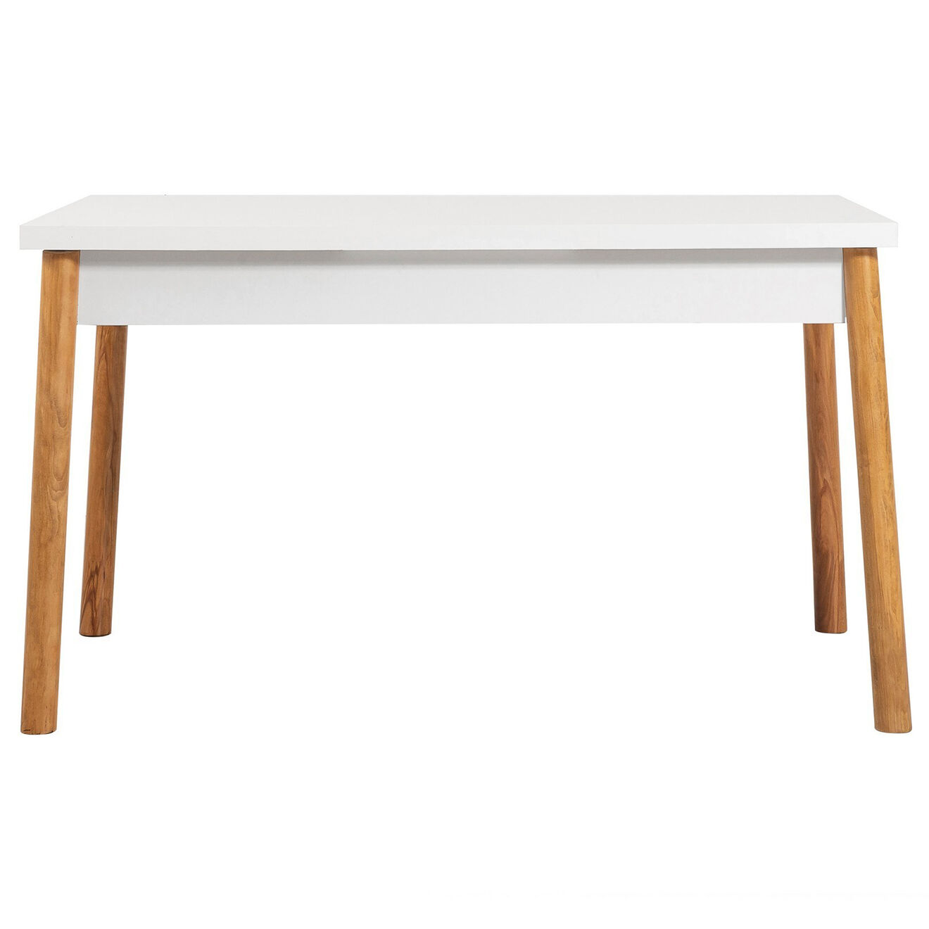 Homitis Table à manger Costa pin/blanc - 140x77x75 cm